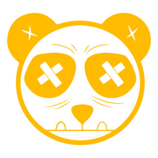 Tough Panda Decal (Yellow)